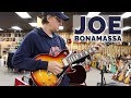 Joe Bonamassa with his Gibson Prototype Les Paul Tobacco Burst at Norman's Rare Guitars