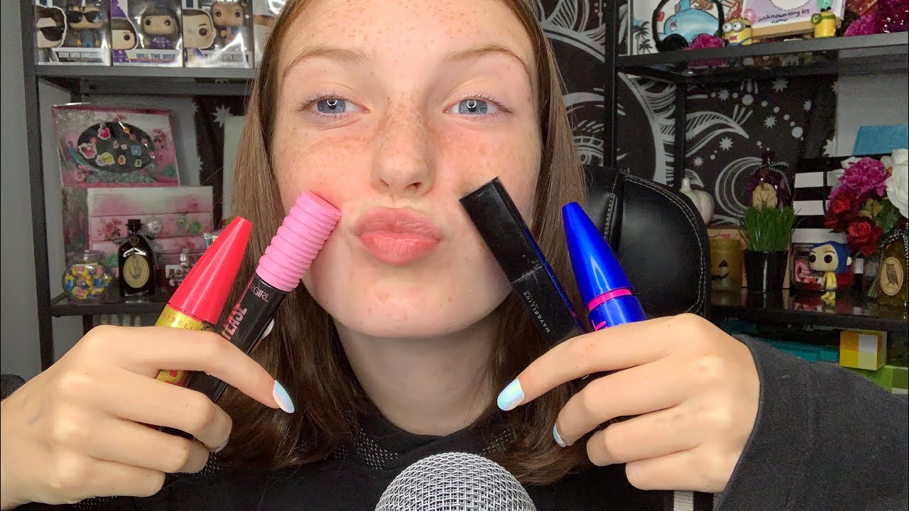 MASCARA PUMPING AND TAPPING ASMR | WHISPERED | FAKE NAILS