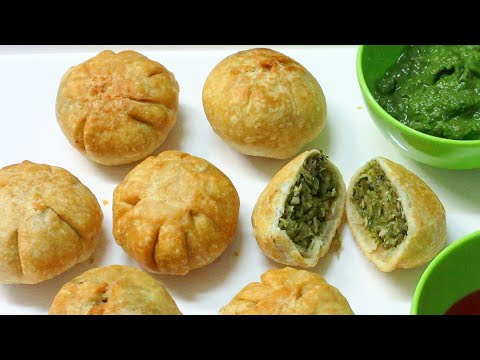 Toovar/Tuar Lilva & Matar Kachori - Gujarati Stuffed Lilva Kachori - Tea Time Snacks Recipe