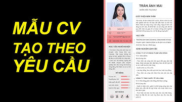 Mẫu CV xin việc tạo theo yêu cầu.