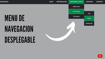 Menú de navegación desplegable con HTML Y CSS
