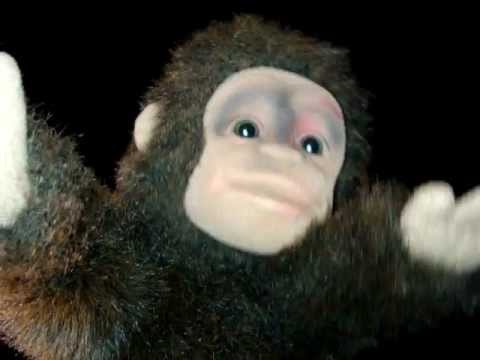11 hosung brown monkey hand puppet fun moving squeaking talking