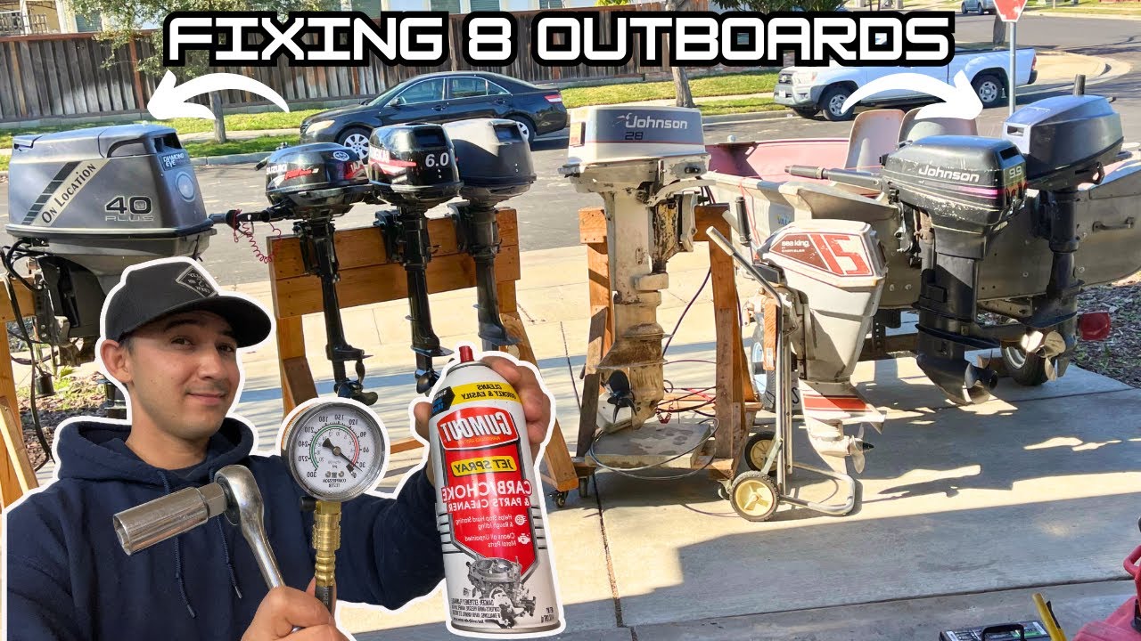 Можно ли починить 8 подвесных моторов? Johnson, Nissan, Suzuki, Yamaha, Sea King, Hangkai