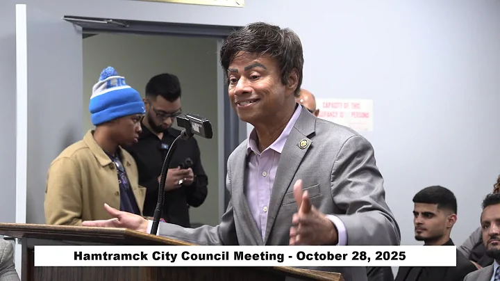 Congressman Shri Thanedar Addresses Council -  Hamtramck City Council Meeting - October 28 2025