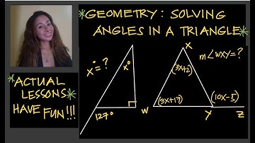 GEOMETRY ACTUAL LESSONS: SOLVING ANGLES IN A TRIANGLE by Jane Maciejewski (@janepmaciejewski2023 )