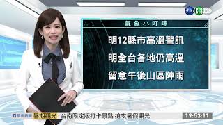 明12縣市高溫警訊 明全台各地仍高溫｜華視生活氣象｜華視新聞 20200711