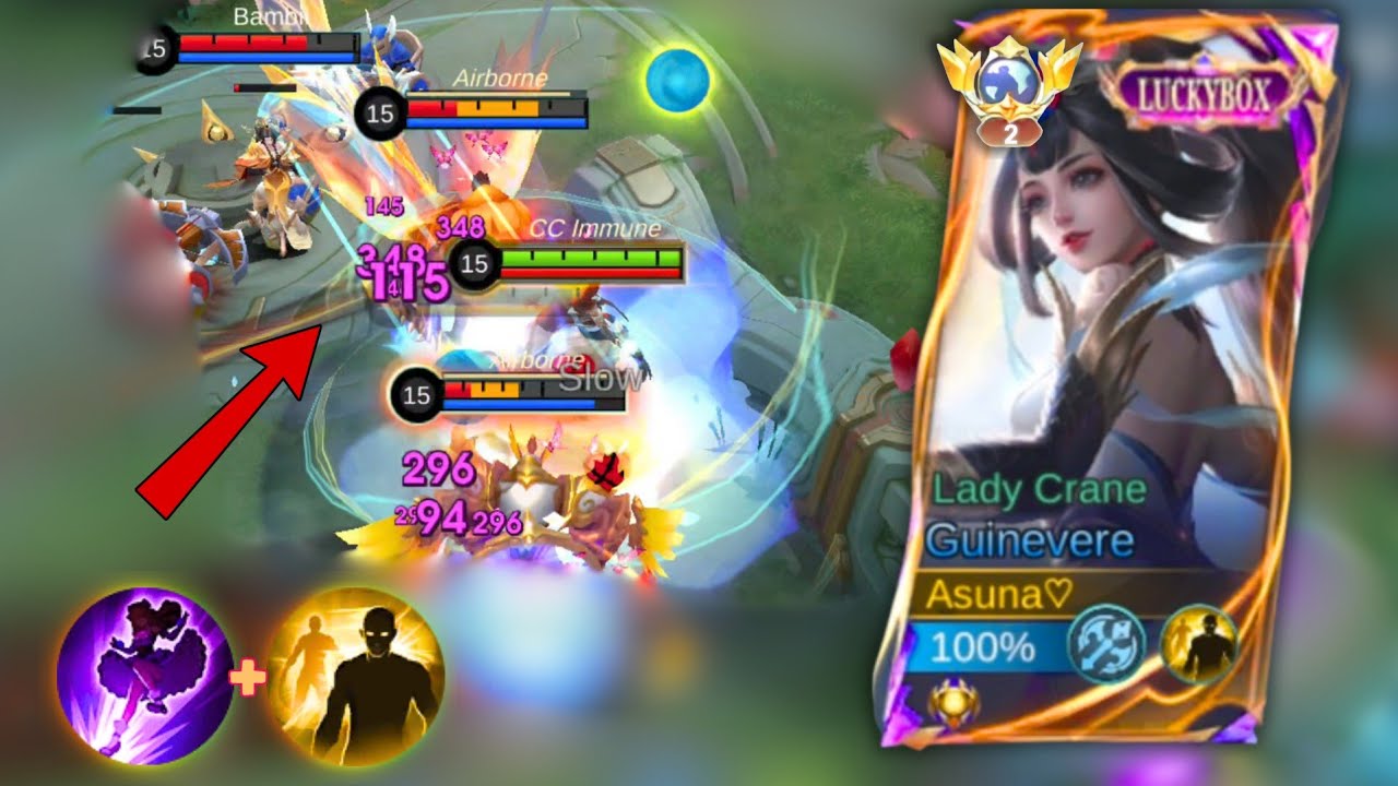 Lady Crane Guinevere Build Top1 Global + Flicker Combo | Mobile Legends