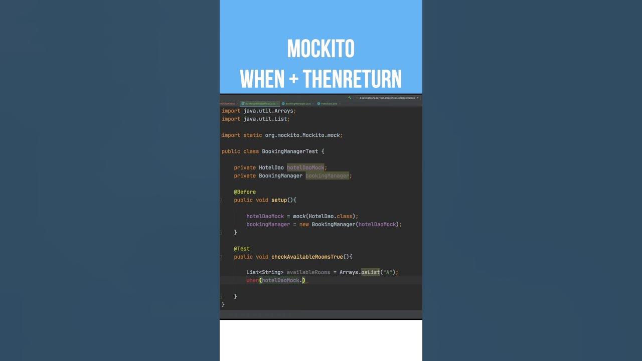 Use When and ThenReturn with Mockito Mockito unittesting YouTube