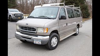 2001 Ford Econoline E-350 XLT super duty extended 138 WB bus/van For Sale at Auction