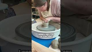 Just out here sharing my pottery wherl throwing progress. #clay #wheelthrowing #pottery
