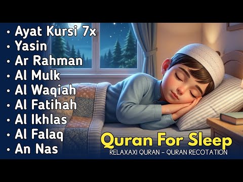 Beautiful Quran Before Sleep | Al-Fatiha,Ayatul Kursi,Surah Ar-Rahman, Al-Mulk, Yasin - Alaa Aqel