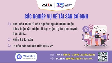 Các nghiệp vụ liên quan đến TÀI SẢN CỐ ĐỊNH | MISA QLTS