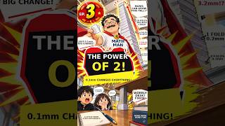 A 0.1 mm Sheet Fixes a 3.2 mm Gap?! The Power of 2⁵ | Math Man #03 #Shorts