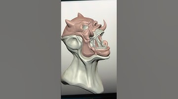 Rage Mask freestyled in nomad sculpt on iPad Pro 3d Printing on Form 4 resin printer by @Formlabs