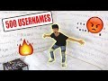 Drawing 500 Instagram Usernames On My Brothers Wall (Prank)