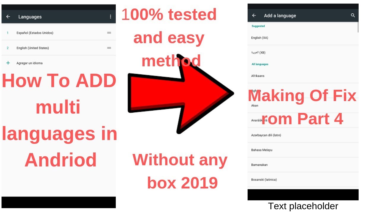 How To Add Multi Language In Andriod||How To Make Samsung Fix Rom Part ...