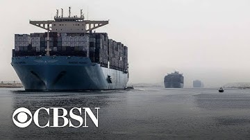 WorldView: Container ship stuck in Suez Canal