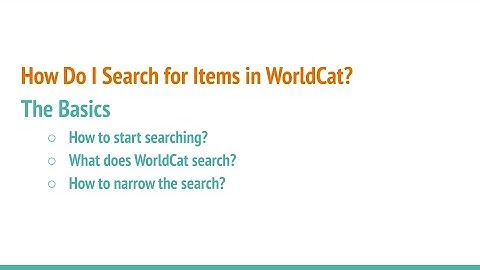 WorldCat Basic Search