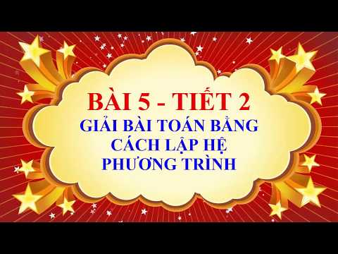 Video Toán học lớp 9 -Bài 5 - Giải bài toán bằng cách lập hệ... - youtube