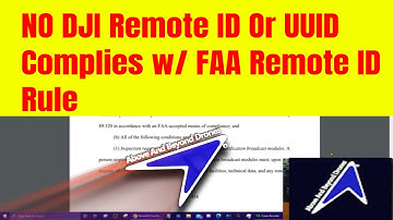 NO Your DJI UUID / Remote ID System Does Not Comply W/ FAA Remote ID