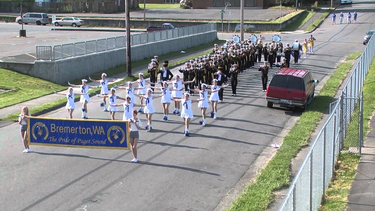 Bremerton High Marching Band performing Anchors Aweigh YouTube