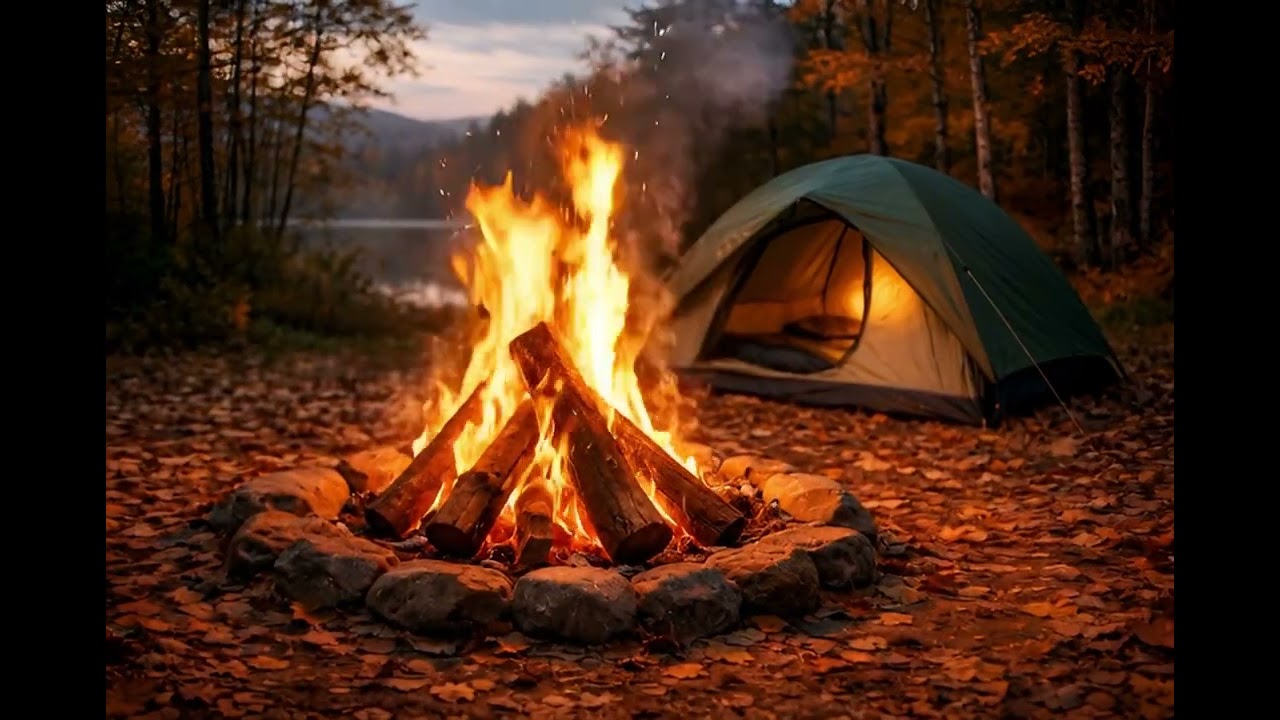 сон в лесу у костра\sleeping in the forest by the fire #relaxing #исцеляющиезвукиприроды #выспаться