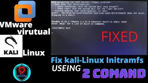 Fix initramfs error in kali linux|Vmware kali linux initramfs|Axosecurity|Axosolaman|Toolnight
