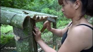 Full Video: Solo bushcraft in 30 days, complete the cabin construction