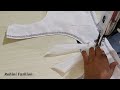 Beautiful white blouse design | Cutting and stitching back neck design