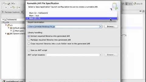 Eclipse JAR export  Publishing your Java Program Tutorial