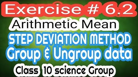 Arithmetic Mean STEP DEVIATION method (Ungroup data) PTBB MATHEMATICS science Group