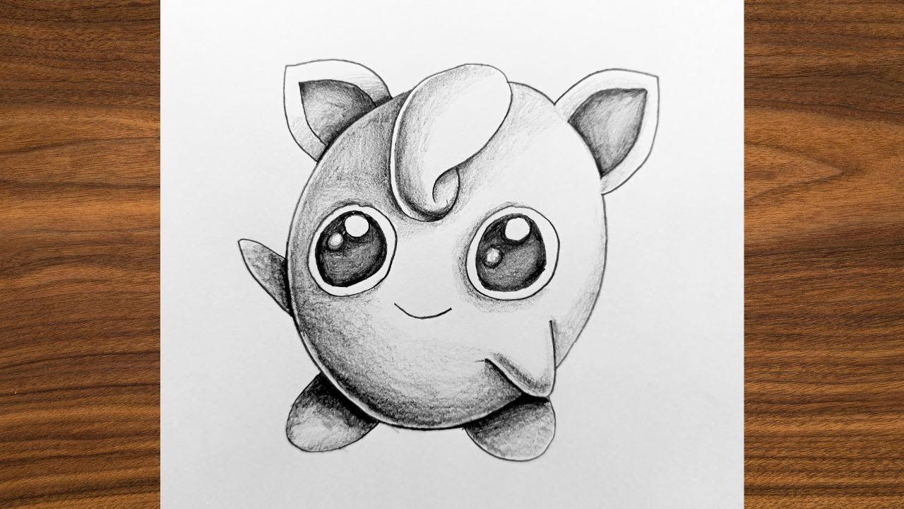 Simple Pencil Drawing | Jigglypuff Drawing | Pencil Shading Tutorial