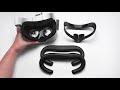 Installing the vr cover facial interface and foam replacement for metaoculus quest 2