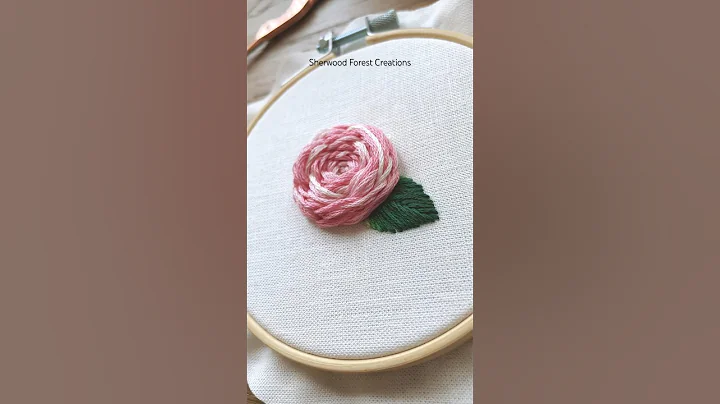 Easy Color Blending Rose with Variegated Thread - Embroidery #wovenwheelstitch
