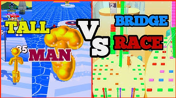 ✅ Android, iOS Mobile Gameplay Walkthrough👺 🍪Tall Man VS Bridge Race