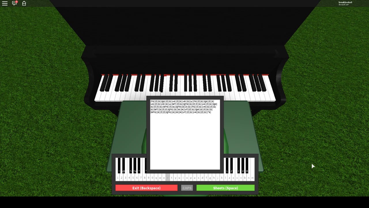 Roblox Piano Layout