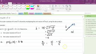 2.6. Projection of Vectors using Scalar Resolutes