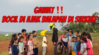 NEKAD BOCIL BALAPAN DI SIRKUIT GIRI LAND‼️SERU PADA JUMPING PAKE MOTOR TRAIL MINI