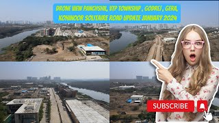 Drone View Panchshil, Vtp Township , Godrej , Gera Kohinoor Solitaire रोड अपडेट जनवरी 2024