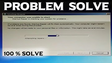 your computer was unable to start || windows cannot repair this computer automatically
