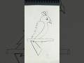 parrot 🦜 drawing for kids #viral #shorts #trending #viralvideo #drawing4kids #champ's Art's corner