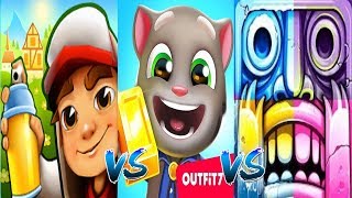 Talking Tom Gold Run VS Subway Surfers Zurich Philip VS Temple Run 2 Holi Festival Scarlett Fox screenshot 5