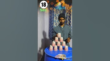 Paper Cups pyramid challange|Ro1#funny#gaming #likeandsubscribe #trendingshorts