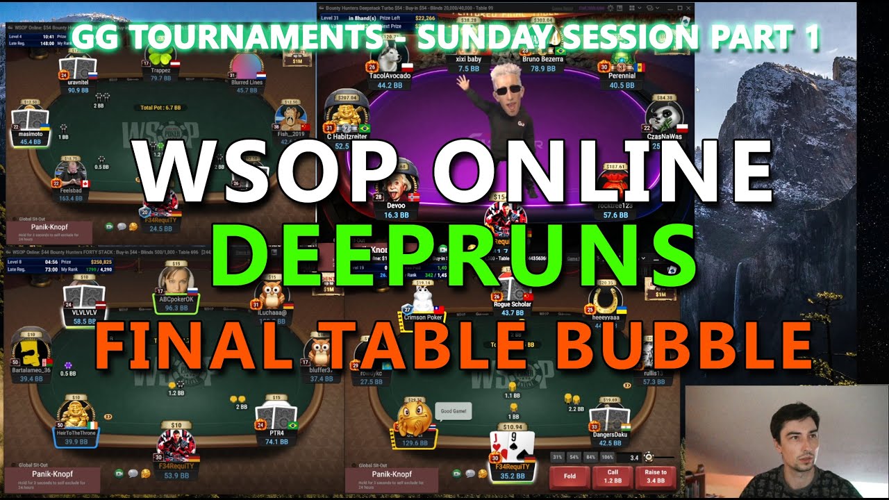 SUNDAY DEEPRUNS & FINAL TABLE BUBBLE - $54 BOUNTY HUNTER on GG POKER ...