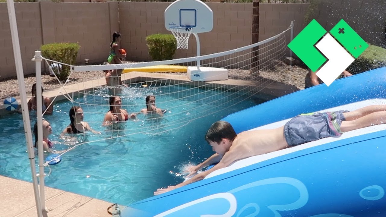 Huge Pool Party For The Volleyball Team Clintus.tv YouTube
