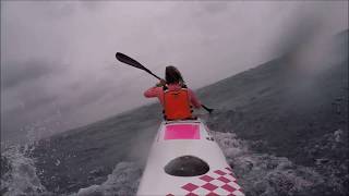 Downwind in Vicious Sea   Strong South Wind Colliding with East Swell   Gusting at 35 Knots