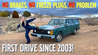 The First Drive! 1975 Volvo 240 Wagon Rescue, Parked Since 2003