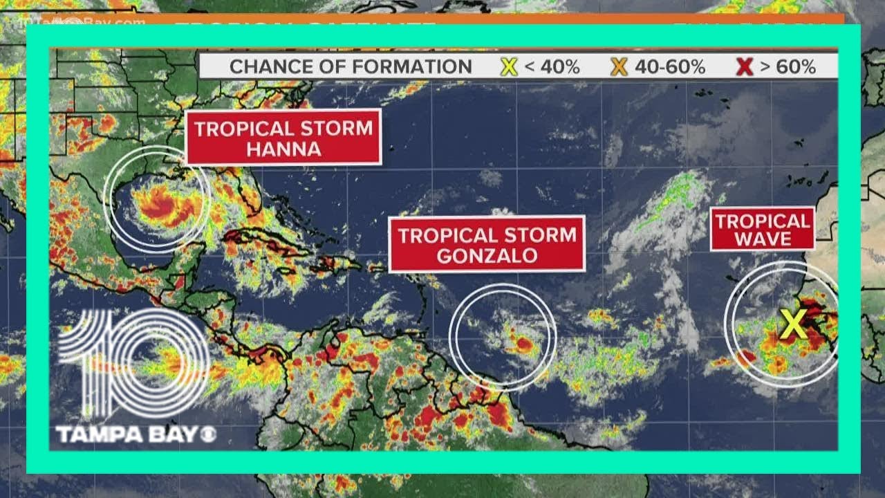 The tropics are very active with 3 areas now being watched - YouTube
