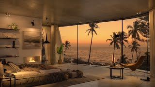 Sunset Serenity🌅Relax, Study, and Work to Smooth Jazz on the Beach | 4k Ambience 🎶