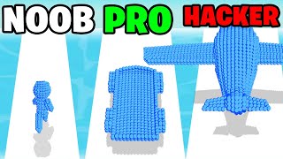 NOOB VS PRO VS HACKER WITH CHOP IN PIXEL BATTLE